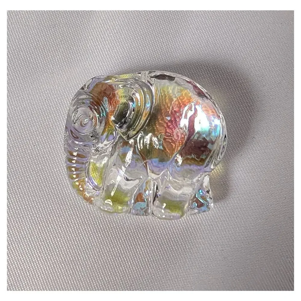 RARE Vintage Swarovski Elephant Pendant 30mm Crystal Vitrail